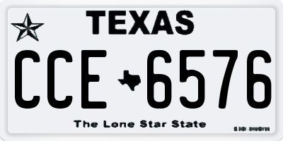 TX license plate CCE6576