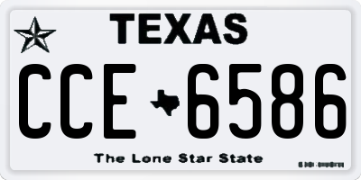TX license plate CCE6586