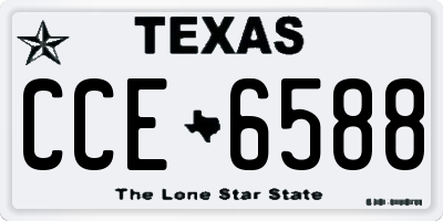 TX license plate CCE6588