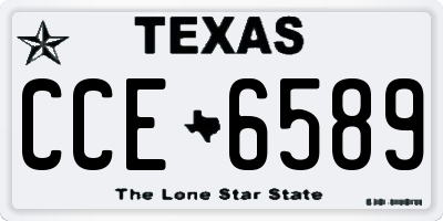 TX license plate CCE6589