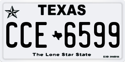 TX license plate CCE6599