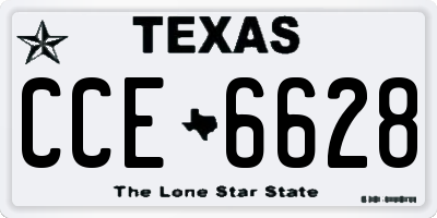 TX license plate CCE6628