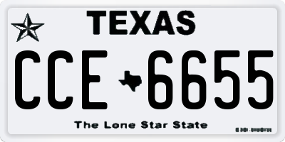 TX license plate CCE6655