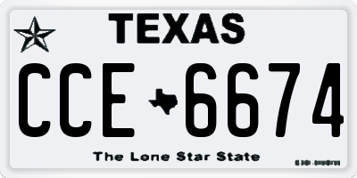 TX license plate CCE6674
