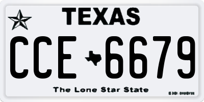 TX license plate CCE6679