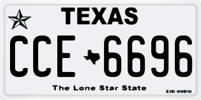 TX license plate CCE6696