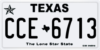TX license plate CCE6713