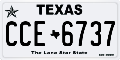 TX license plate CCE6737