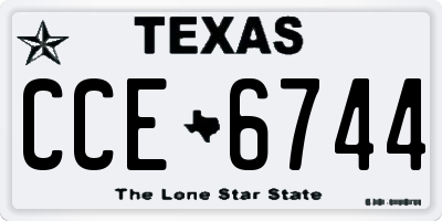 TX license plate CCE6744