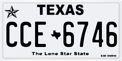TX license plate CCE6746