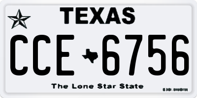 TX license plate CCE6756