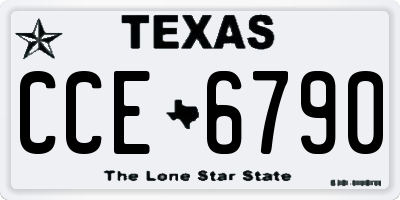 TX license plate CCE6790
