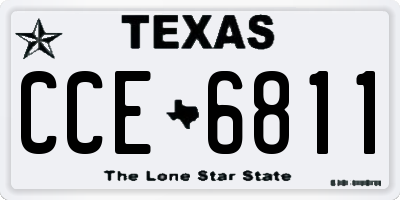 TX license plate CCE6811