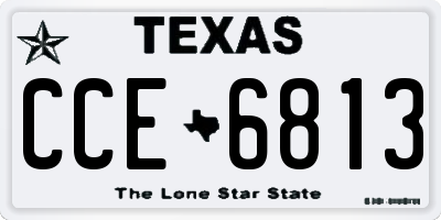 TX license plate CCE6813