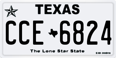 TX license plate CCE6824