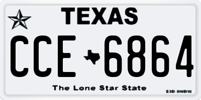 TX license plate CCE6864