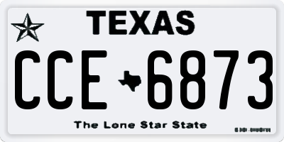 TX license plate CCE6873