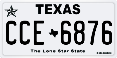 TX license plate CCE6876
