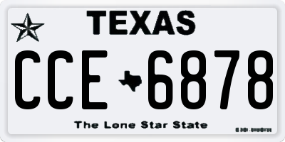 TX license plate CCE6878