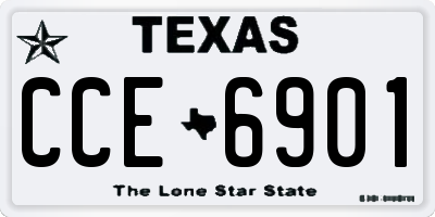 TX license plate CCE6901