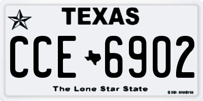 TX license plate CCE6902