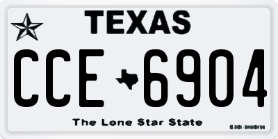 TX license plate CCE6904