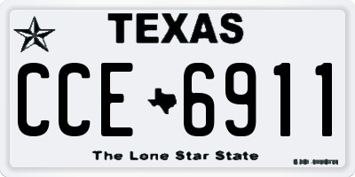 TX license plate CCE6911