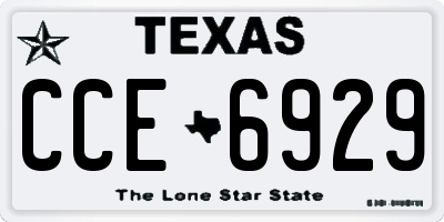 TX license plate CCE6929