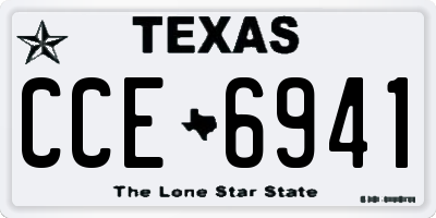 TX license plate CCE6941