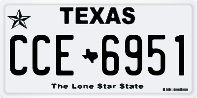 TX license plate CCE6951