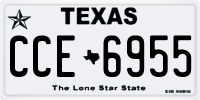 TX license plate CCE6955
