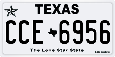 TX license plate CCE6956