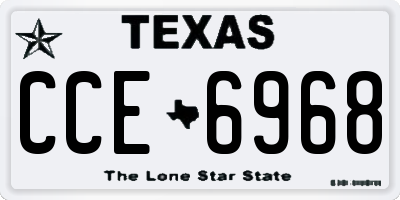TX license plate CCE6968