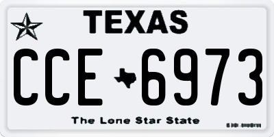 TX license plate CCE6973