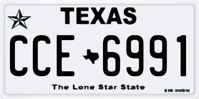 TX license plate CCE6991