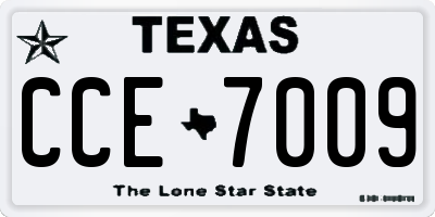 TX license plate CCE7009