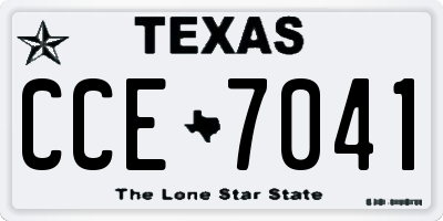 TX license plate CCE7041