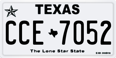 TX license plate CCE7052