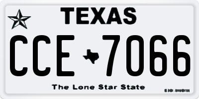 TX license plate CCE7066