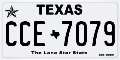 TX license plate CCE7079