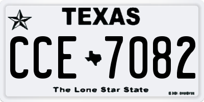 TX license plate CCE7082