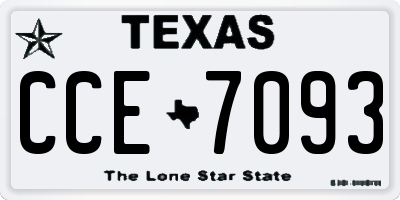 TX license plate CCE7093