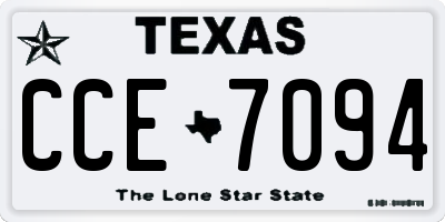 TX license plate CCE7094