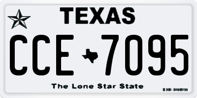 TX license plate CCE7095