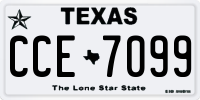 TX license plate CCE7099