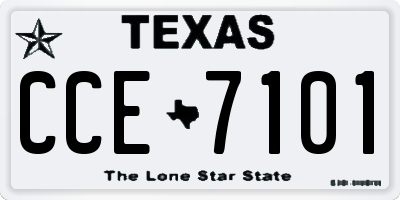 TX license plate CCE7101