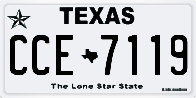 TX license plate CCE7119