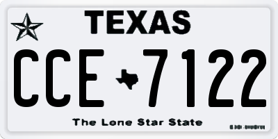TX license plate CCE7122