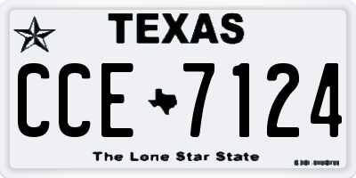 TX license plate CCE7124