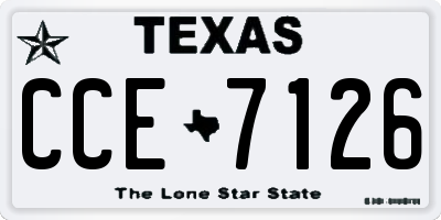 TX license plate CCE7126